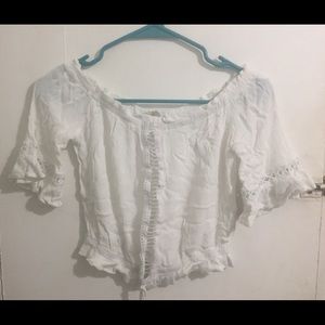 White off the shoulder top
